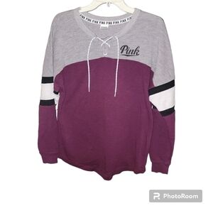 PINK VS VarsityTop Lace Up